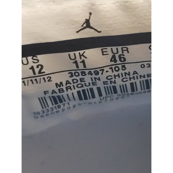 NIKE AIR JORDAN IV 4 RETRO OG WHITE MILITARY BLUE CEMENT GREY 308497-105 Sz 12 main image 10